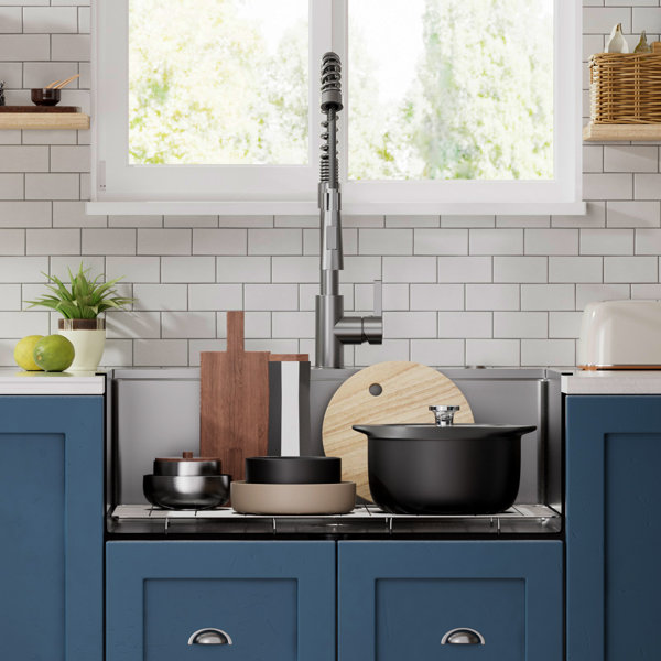 ALWEN 30'' L DropIn Single Bowl Stainless Steel Kitchen Sink Wayfair